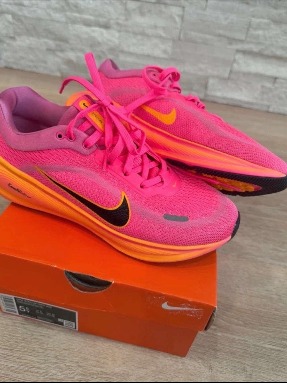 Nike Running Shoes - Hot Pink with Orange Accents